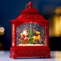 Фигура светодиодная "Упряжка" 5.5х14х19.5 см, 3хААА (не в компл.), музыка, USB, Т/БЕЛЫЙ