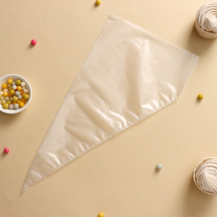 Набор кондитерских одноразовых мешков 25 шт, 40 см, цвет прозрачный Набор кондитерских одноразовых мешков 25 шт, 40 см, цвет прозрачный