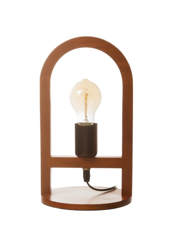 Лампа настольная BayerLux ЭКО "Клот" 1х40Вт Е27 коричневый 17х17х30см