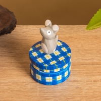 Сувенирная шкатулка &laquo;Мышка&raquo;, 5&times;5&times;7 см, дерево, синяя
