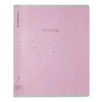 Тетрадь 12 листов в частую косую линейку, ErichKrause &laquo;Классика CoverPrо&raquo;, пластиковая обложка, МИКС