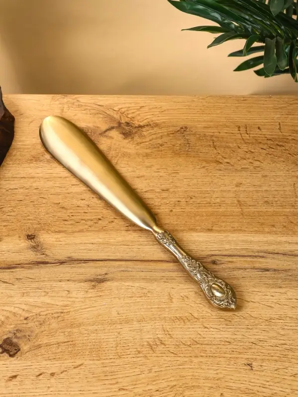 Ложка для обуви "Фамилия" латунь 31 см