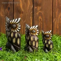 Набор сувенирный "Совы" (8,10,12 см) 11х3х12 см