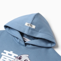 Толстовка детская с начёсом KAFTAN р.38 (146-152), голубой Толстовка детская с начёсом KAFTAN р.38 (146-152), голубой