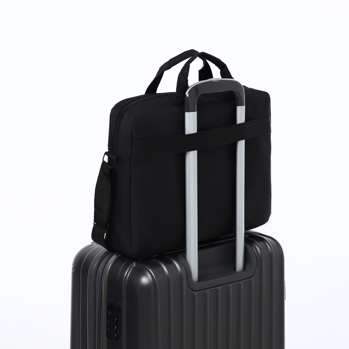 Сумка для ноутбука на молнии, наружный карман, цвет чёрный Сумка для ноутбука на молнии, наружный карман, цвет чёрный