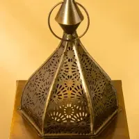 Подсвечник фонарь "Купол" железо 16,5х15,5х45 см