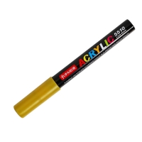 Набор маркеров акриловых 2 штуки, золото/серебро, пулевидный наконечник 4мм