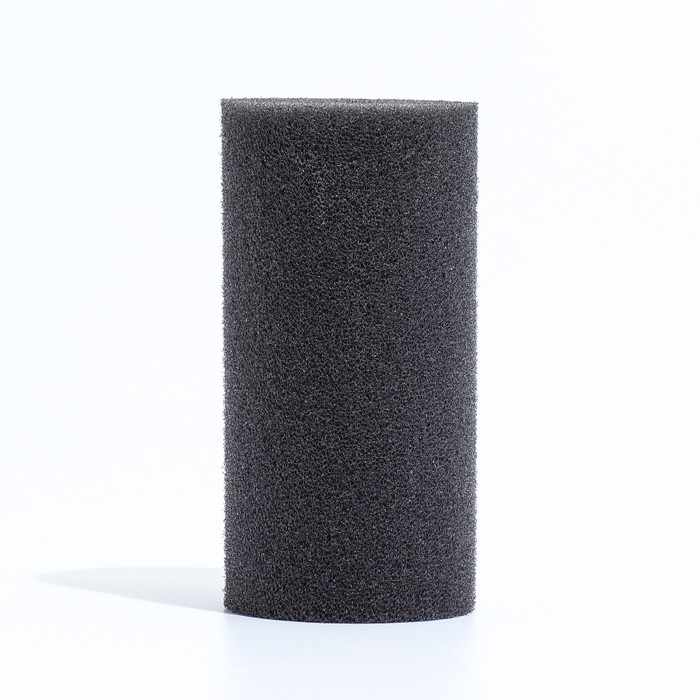 Губка круглая № 2, мелкопористая, 6 х 6 х 12 см, серая
