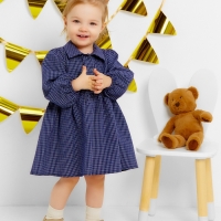 Платье Крошка Я "Клетка", рост 74-80, синий