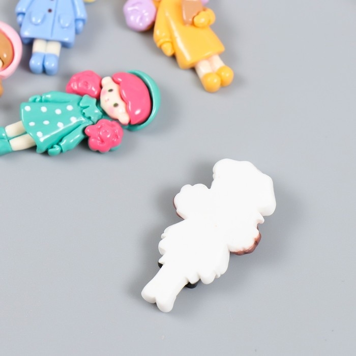 Декор для творчества пластик "Малышка нарядная" набор 5 шт 3,5х1,9 см