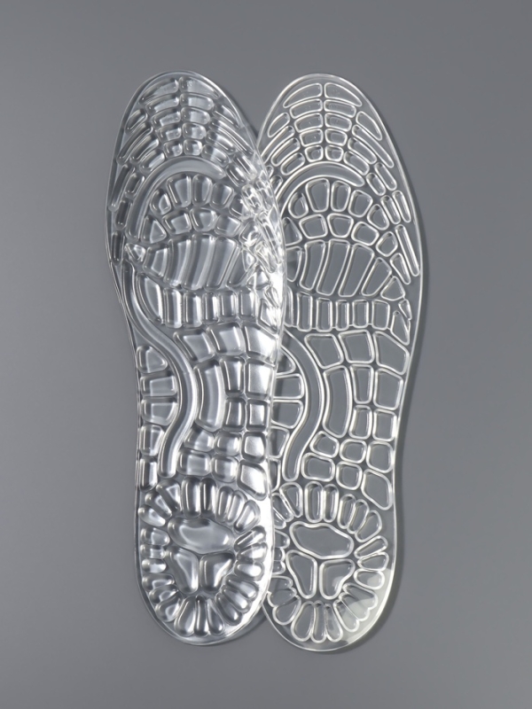 Стельки (полиэстер, силикон) на кл осн универс 41-46р-р 30см (пара) прозрач пак SS