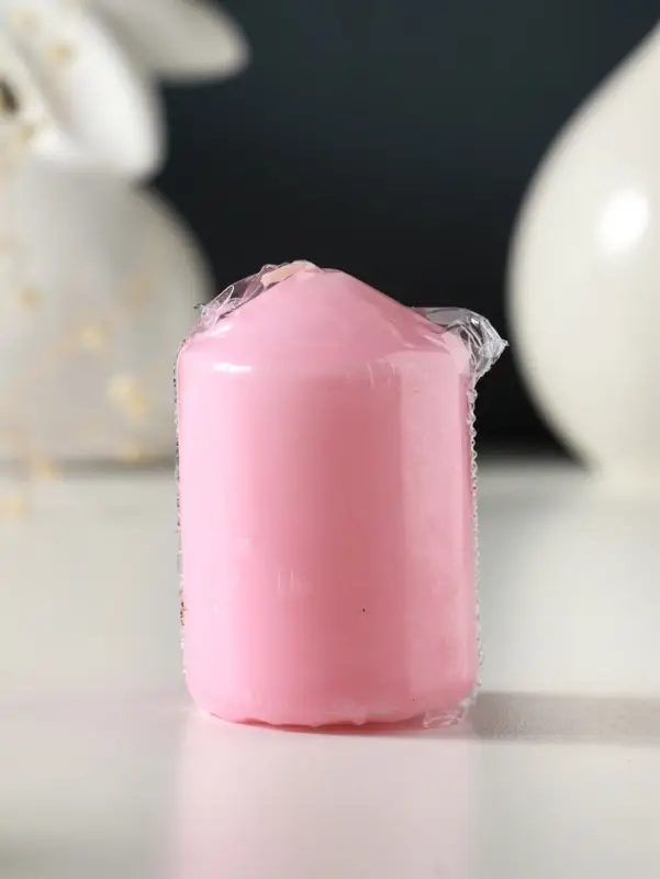 Свеча-цилиндр 4х6 см, 70 гр, розовый