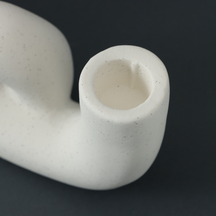 Подсвечник "Узел" белый, 17х3,5х8,5см