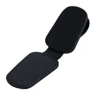 Держатель для очков автомобильный, кожаный, черный