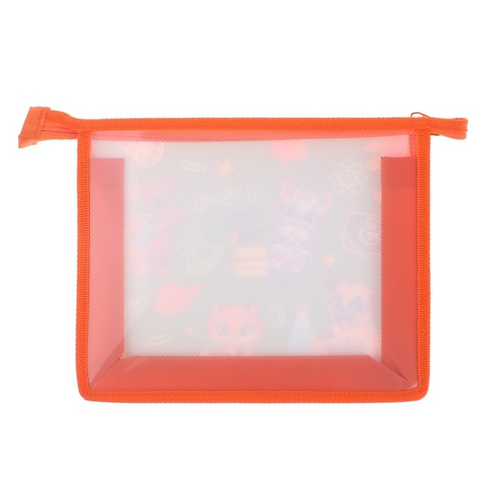 Папка для тетрадей А5, 230 х 190 х 50 мм, молния сверху, пластиковая, Calligrata "Зверята"