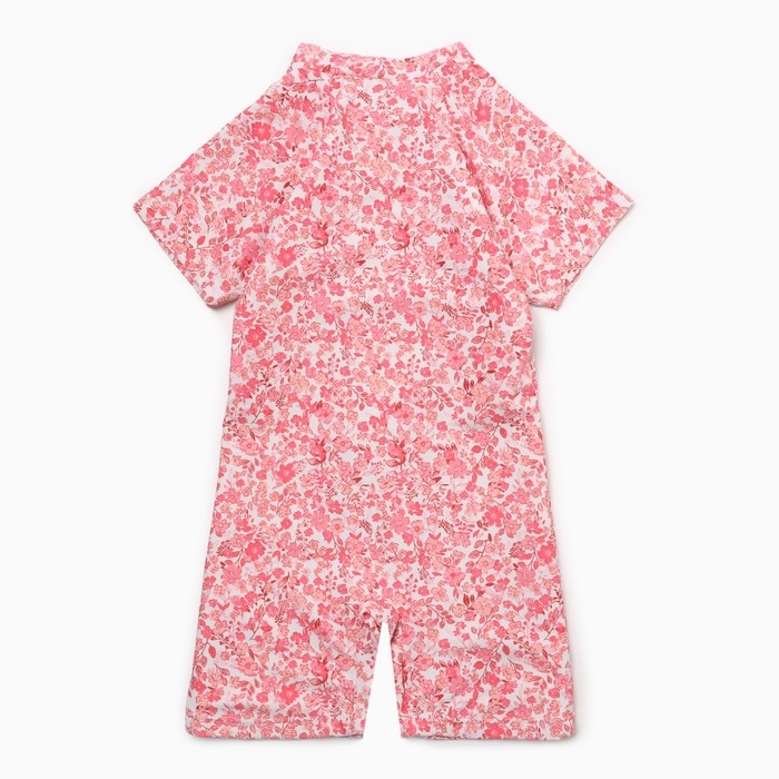 Купальный костюм детский Крошка Я &laquo;Цветочки&raquo; рост 98-104 см, розовый