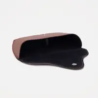 Футляр для очков на кнопке, 16&times;3.5&times;6.5 см, коричневый
