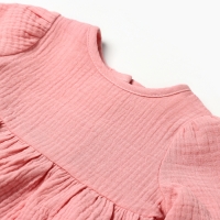 Платье с воротничком Крошка Я Муслин, 80-86, пудровый Платье с воротничком Крошка Я Муслин, 80-86, пудровый