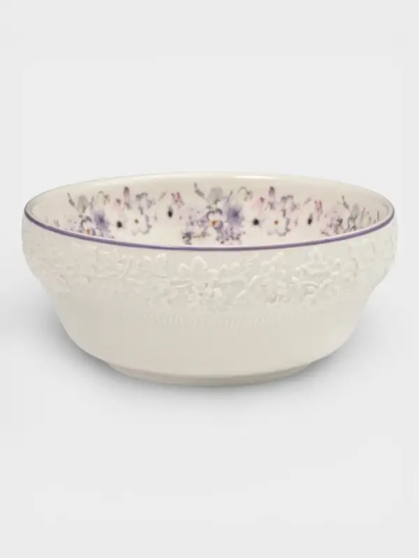 Салатник Purple gardens, 15&times;7 см, фарфор, белый