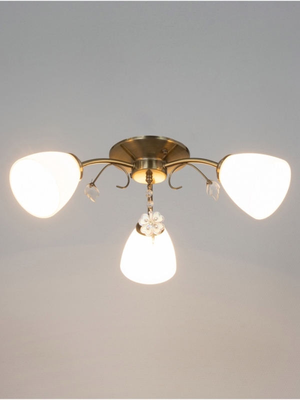 Люстра "Луиза" 3х40Вт Е27 бронза 56х56х26см