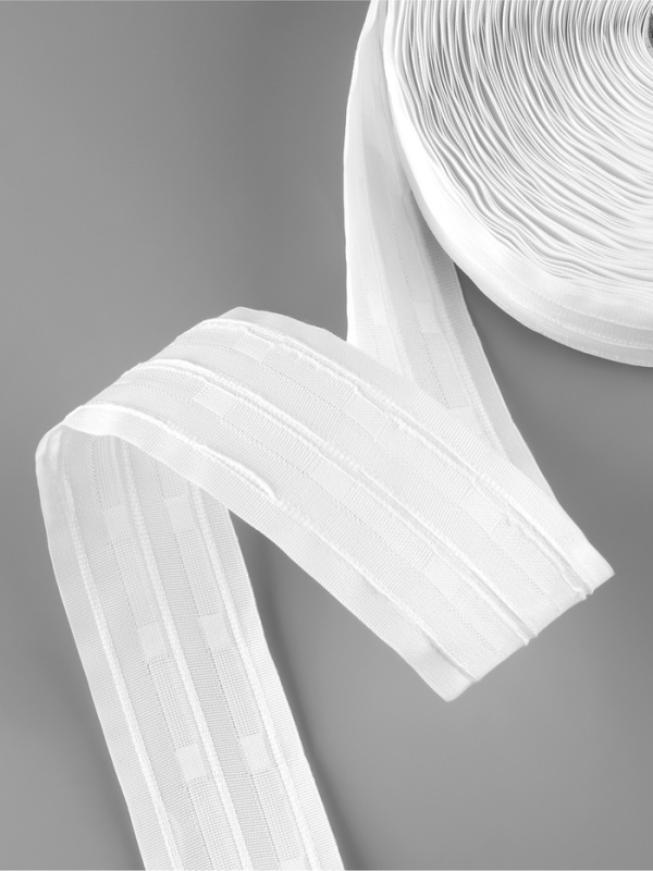 Шторная лента 60мм&times;50&plusmn;1м фиксированная сборка матовая 3 шнура