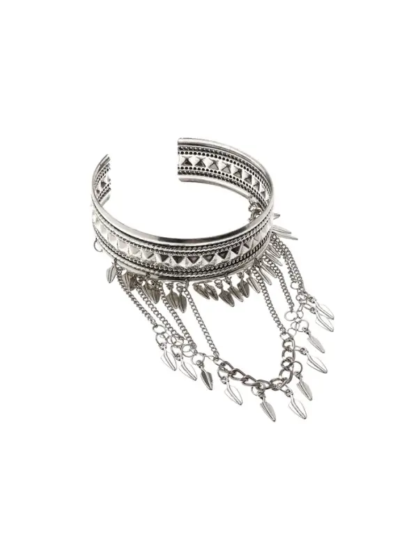 Браслет на предплечье &laquo;Перо&raquo;, цвет серебро