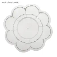 Палитра "Ромашка", 9 ячеек, пластиковая, прозрачная, мини