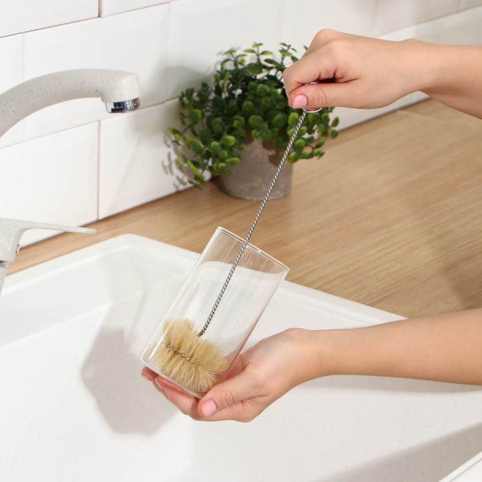 Ёршик для банок Доляна, 25,5&times;5,5 см, натуральная щетина