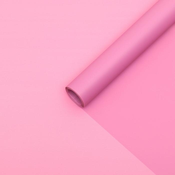 Пленка для цветов "Люкс", матовая, серо-розовая, 0,6 м, 200 г, 40 мкм