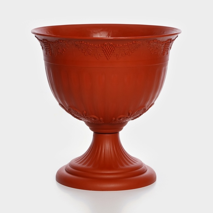 Кашпо уличное на ножке &laquo;Ангара&raquo;, 8 л, цвет терракотовый