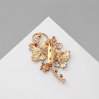 Брошь &laquo;Цветы&raquo; незабудки, цвет голубой в золоте