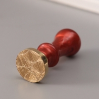 Печать для сургуча с пластиковой ручкой "Цветок веер" 6,3х2,5х2,5 см