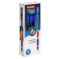 Ручка шариковая Luxor 1597 Spark, узел 0.7 мм, грип, синяя