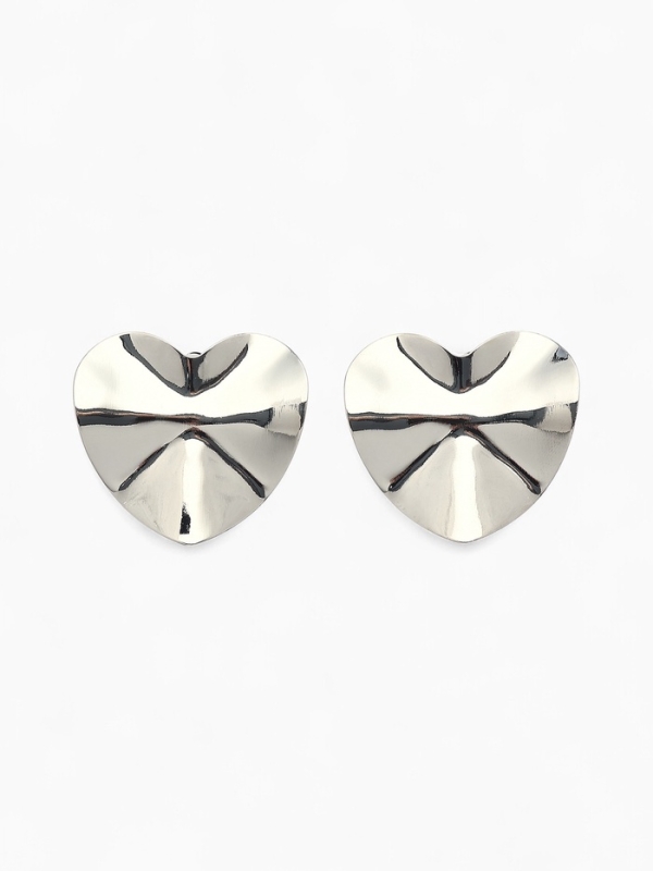 Клипсы &laquo;Тренд&raquo; сердечко, цвет серебро
