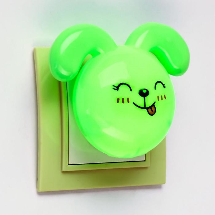 Ночник LED "Кролик", 7 см, 4W (V220) МИКС пластик RISALUX