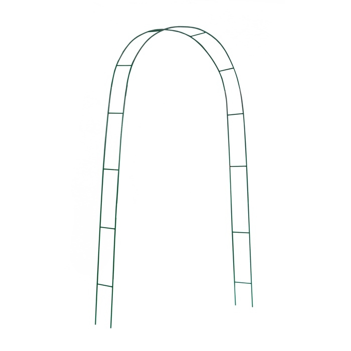 Арка садовая, 240&times;125&times;20 см, для вьющихся растений, металлическая, зелёная