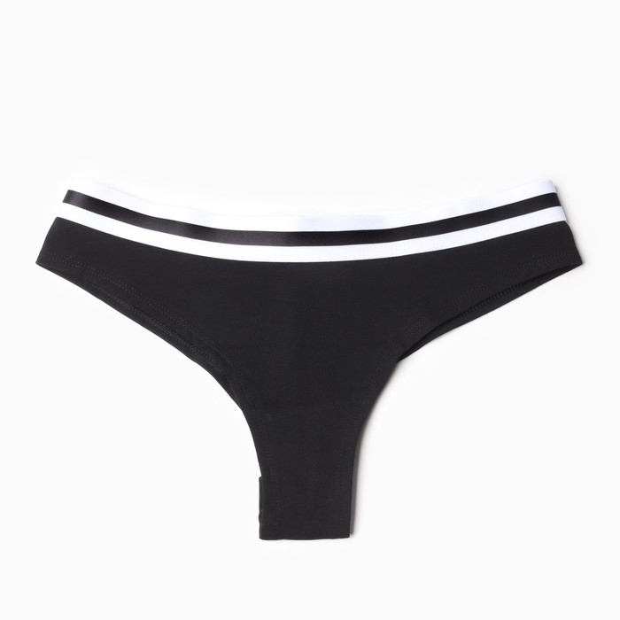 Трусы женские бразильяна, цвет чёрный, размер 44 (S)