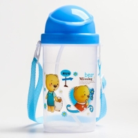 Поильник детский с силиконовой трубочкой, 350 мл., цвет МИКС Поильник детский с силиконовой трубочкой, 350 мл., цвет МИКС