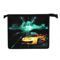 Папка для тетрадей А5, 230 х 190 х 50 мм, молния сверху, пластиковая, Calligrata "Тачка"