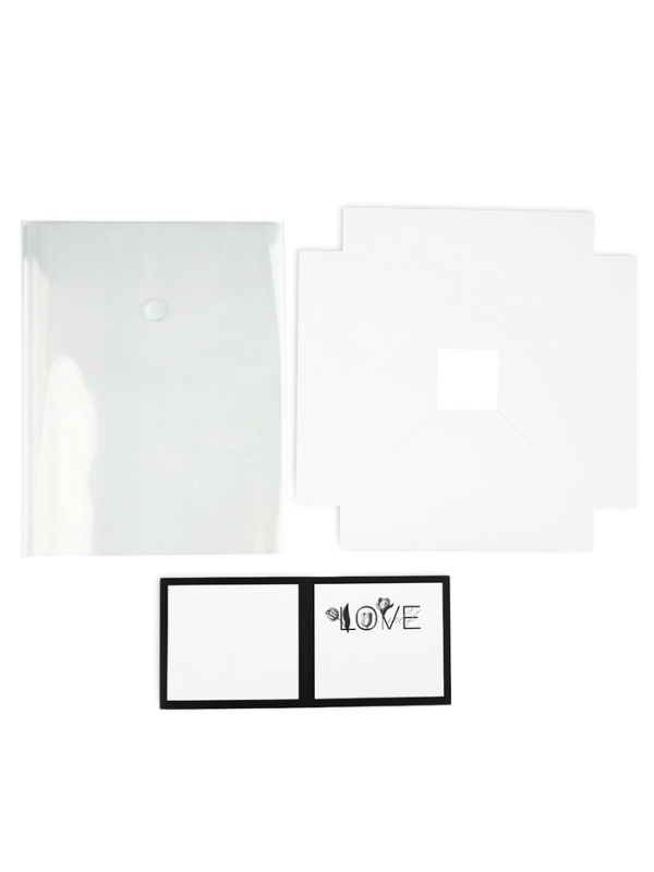 Коробка для цветов с вазой и PVC окнами складная «Чёрно-белая эстетика», 23 х 30 х 23 см Коробка для цветов с вазой и PVC окнами складная «Чёрно-белая эстетика», 23 х 30 х 23 см