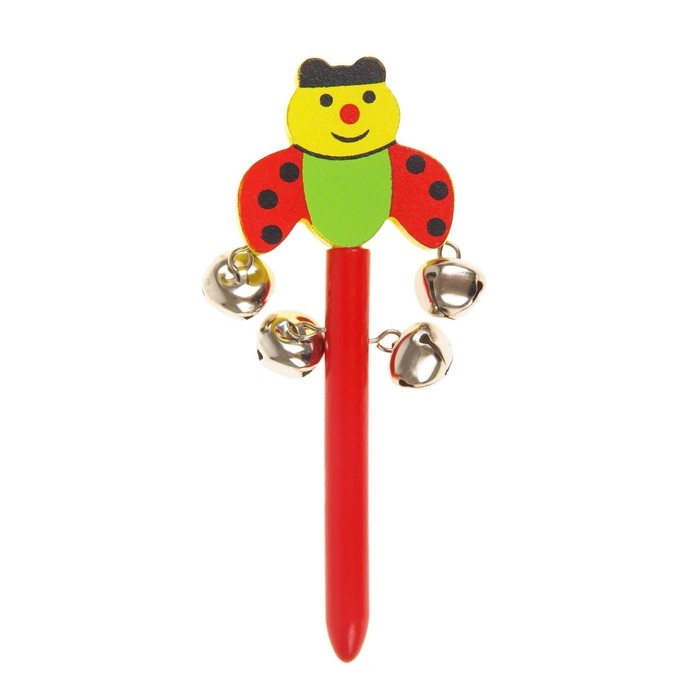 Погремушка с бубенцами Погремушка с бубенцами "Звери", МИКС