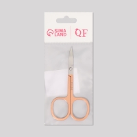 Ножницы маникюрные, узкие, загнутые, 8.5 см, цвет розовое золото, серебристый Ножницы маникюрные, узкие, загнутые, 8.5 см, цвет розовое золото, серебристый