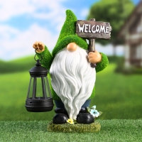 Садовый фонарь "Гном Травянчик" 9х15х25см