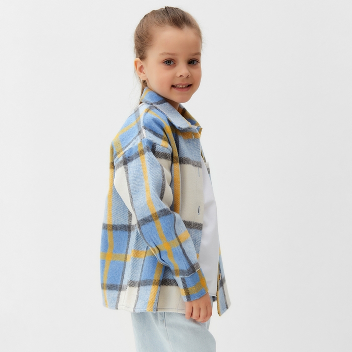 Рубашка детская KAFTAN утеплённая, размер 36 (134-140 см), голубая