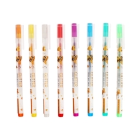 Набор гелевых ручек 8цв GLITTER. LOVE ME. Милый котик, 1.0мм, с блестками