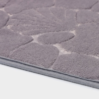 Коврики для ванной и туалета Доляна &laquo;Галька, ракушки&raquo;, 2 шт., 40&times;50 см, 50&times;80 см, серые