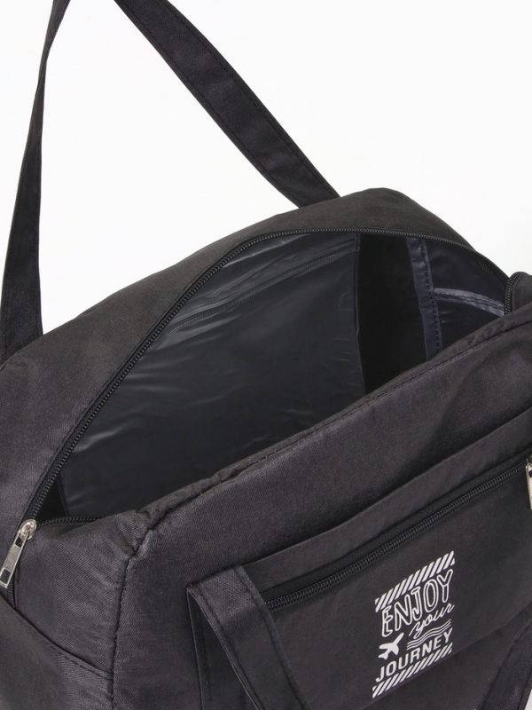 Сумка дорожная на молнии, чёрная Сумка дорожная на молнии, чёрная