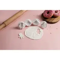 Плунжеры кондитерские Доляна &laquo;НЛО&raquo;, набор 4 шт., пластик, белые