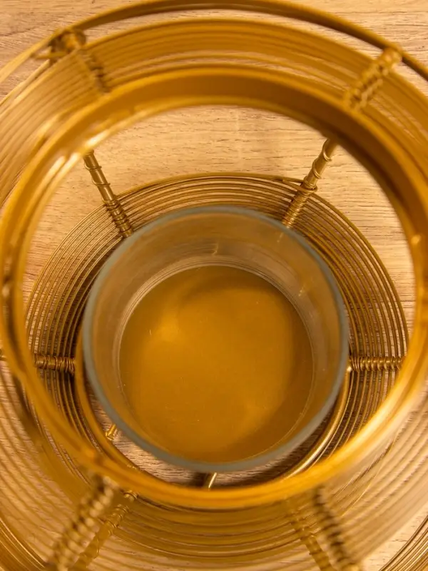 Подсвечник фонарь со стеклянной колбой 19х19х18 см, d 7,5 см, металл, цв. золото