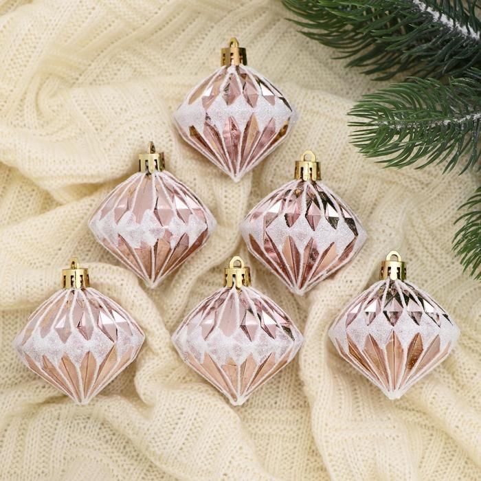 Набор ёлочных игрушек 6 шт. &laquo;Зимнее волшебство. Шэрон&raquo; пластик, 6х5 см